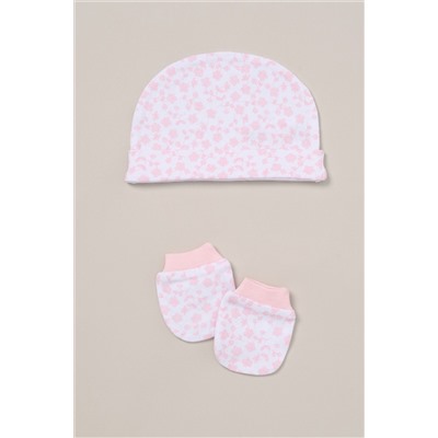 Rock-A-Bye Baby Boutique Pink Printed All in One Cotton 5-Piece Baby Gift Set