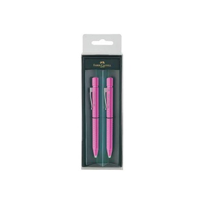 Набор шариковая ручка + карандаш 0,7мм Faber Castell GRIP 2011 цвет розовый/коричневый