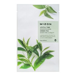 MIZON Joyful Time Essence Mask Green Tea Тканевая маска для лица с экстрактом зелёного чая 23г
