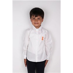 Хлопковая белая классическая детская рубашка Kerem DK2006055013001