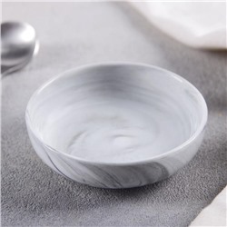 Соусник керамический «Мрамор», 100 мл, d=8 см, цвет серый