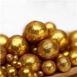 Драже зерновое в шоколадной глазури №704 "БЛЕСК золото", размер ассорти, 50 гр