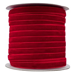 Лента бархатная 10 мм (красный) 45