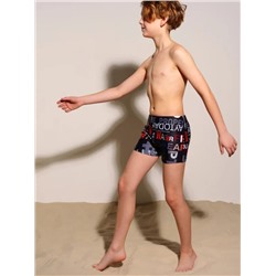 12411192 Плавки-шорты трикотажные для мальчиков, средней длины