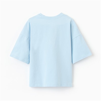 Футболка детская MINAKU: Basic Line KIDS, цвет голубой, рост 116 см