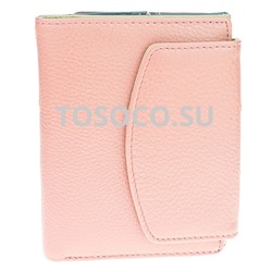 14 8878m-5 pink кошелек GENUINE LEATHER натуральная кожа 9х12х2