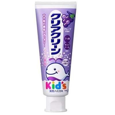 KAO Детская зубная паста "Clear Clean Kid’s" со вкусом винограда (от 3 лет) 70 г / 48