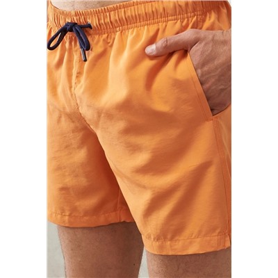 Мужские оранжевые быстросохнущие шорты для плавания стандартного кроя