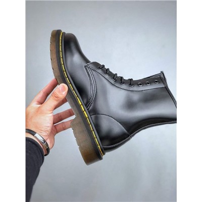 Ботинки Dr. Martens Martin 1460 classic серии с 8 отверстиями из матовой черной твердой кожи для мужчин и женщин