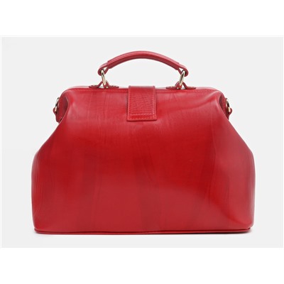 Красная кожаная сумка с росписью из натуральной кожи «W0023 Red Пылающий город»