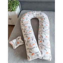 Подушка для беременных "Подкова" + подушка для младенцев / В лесу