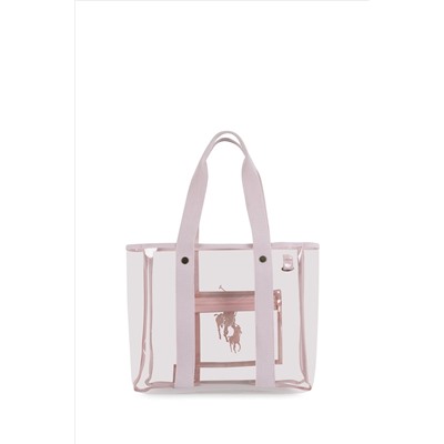 Polo Ralph Lauren Pink Pony Logo PU Tote Bag With Pouch