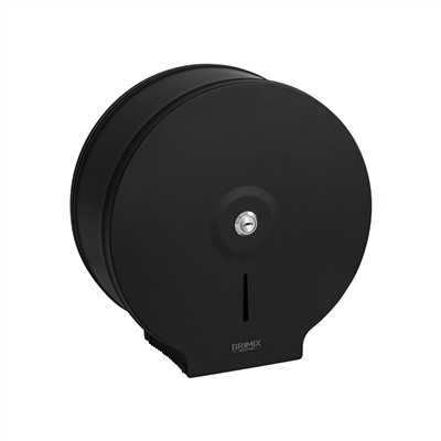 BRIMIX - Диспенсер для туалетной бумаги, с ключом - барабан, нержавеющая матовая сталь черного цвета  ( 9920)