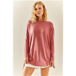 XHAN Розовая свободная блузка со сборками 3YXK2-47541-20