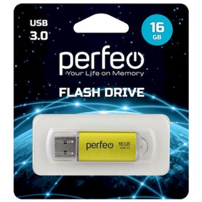 USB 3.0-флеш-накопитель Perfeo 32GB C14 Gold metal series