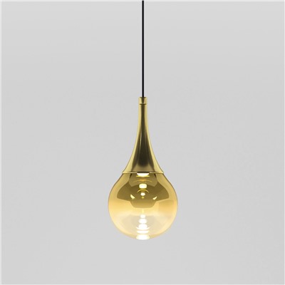 Подвесной светодиодный светильник со стеклянным плафоном
                     Eurosvet  50256/1 LED золото