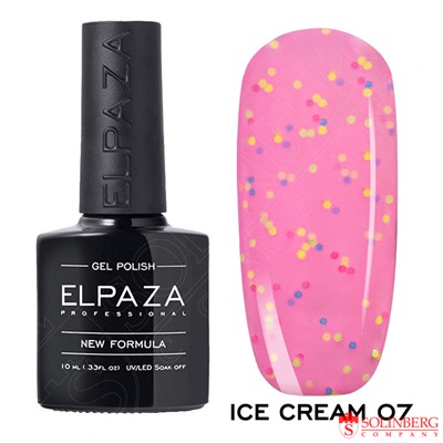 Гель лак для ногтей 10 мл. ELPAZA ICE CREAM №7