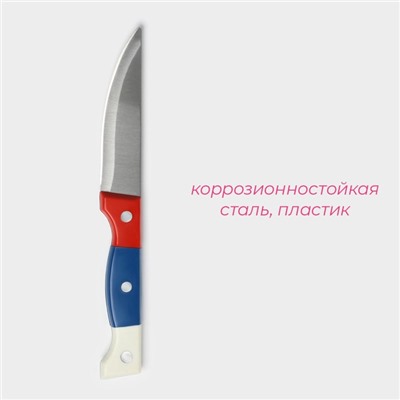 Нож для овощей кухонный Доляна «Триколор», лезвие 8,5 см