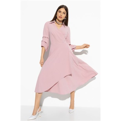 Платье розовое с карманами 50 размера