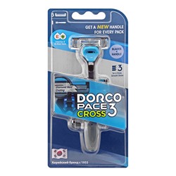DORCO PACE3 CROSS (станок+5'S) система с 3лезвиями (Ю.Корея)