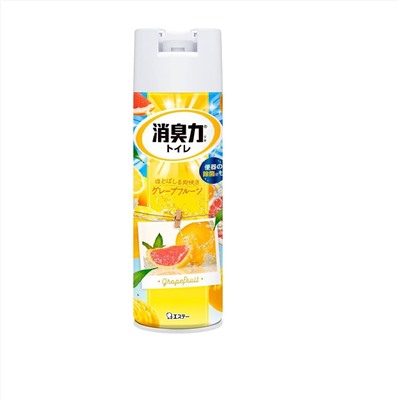 ST Освежитель воздуха для туалета "SHOSHU RIKI" (аэрозоль для туалета с антибактериальным эффектом «Сочный грейпфрут») 365 мл / 24