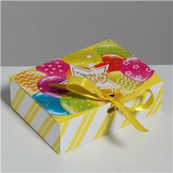 Коробка подарочная складная, упаковка, «С Днём рождения!», 16.5 х 12.5 х 5 см