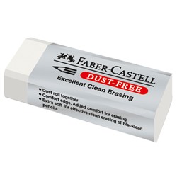 Ластик Faber-Castell "Dust Free", прямоугольный, картонный футляр, 62*21,5*11,5мм