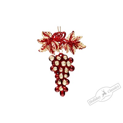 Гроздь винограда красно-золотая, 8х11 см