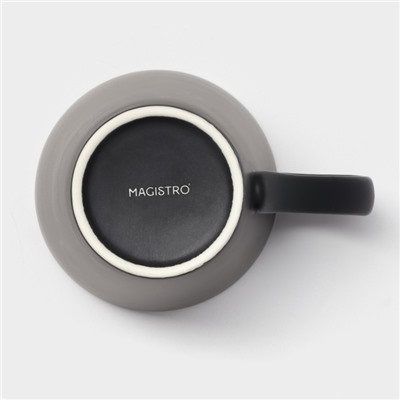 Кружка керамическая Magistro Matt black, 350 мл