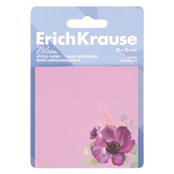 Блок самоклеящийся 75*75 мм, 50 листов, сиреневый Pastel Bloom Erich Krause 61663