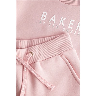 Baker by Ted Baker Pink Varsity Sweater And Joggers Set