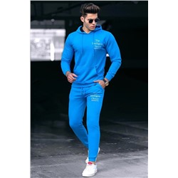 MADMEXT Синий мужской спортивный костюм с принтом 4725