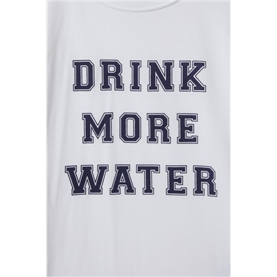 Reiss Tereza Slogan Crew Neck T-Shirt