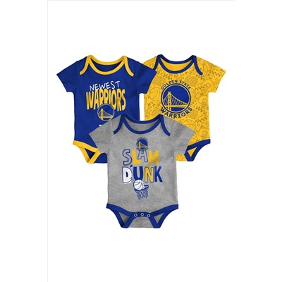 Fanatics Blue NBA Golden State Warriors Slam Dunk 3pc Bodysuit