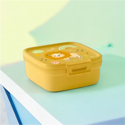 Контейнер пищевой SNAP BOX желтый 0.9л квадратный