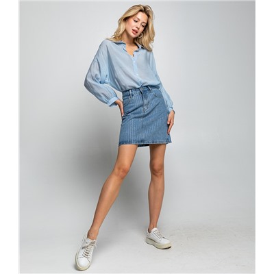 Джинсовая юбка #КТ3302 (1)-1, синий