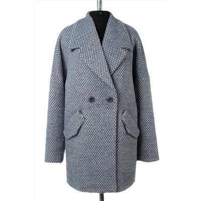 01-10838 Пальто женское демисезонное (пояс) Ворса дымчато-серый