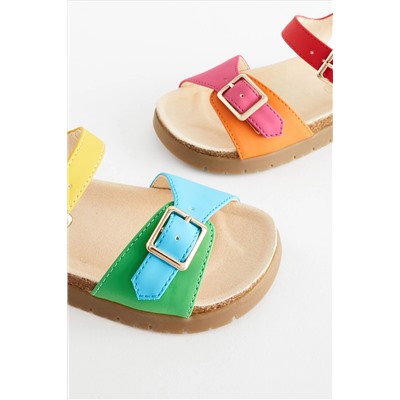 Little Bird by Jools Oliver Rainbow Colourblock Footbed Sandals