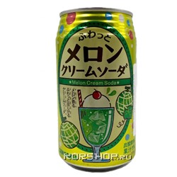 Напиток газ. со вкусом дыни и крем-соды Melon Cream Soda Sangaria, Япония, 350 г