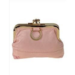 Женский кошелёк с фермуаром из искусственной кожи, цвет светло розовый