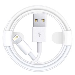 Кабель USB - Lightning Foxsonn (белый) 1м, без упак.