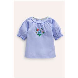 Boden Embroidered Woven Top