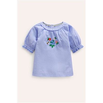 Boden Embroidered Woven Top