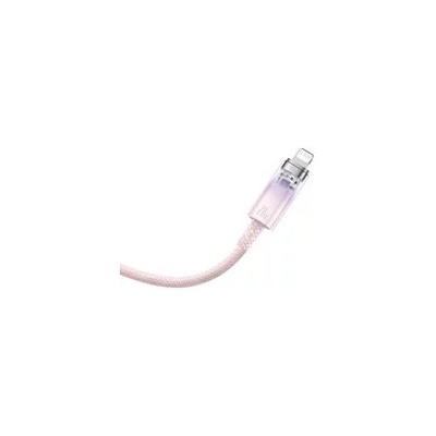 Кабель BASEUS explorer series fast charging cable with smart temperature control type-c to ip 20w 1m - Pink (CATS010204)