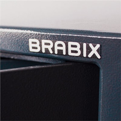 Сейф BRABIX "КМ-900Т", 900х470х400 мм, 51 кг, ключевой замок + 2 полки, трейзер, крепление к стене, 291168