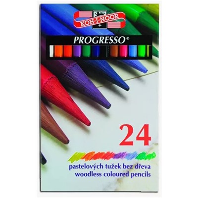 Набор цветных карандашей Progresso "KOH-I-NOOR" 8758 в лаке 24 цвета, L=153 мм, в картонной упаковке