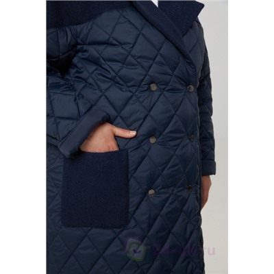 Пальто 3580 AVERI Тёмно-синее стёганное пальто