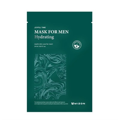 MIZON JOYFUL TIME MASK FOR MEN HYDRATING Мужская увлажняющая тканевая маска для лица 30г