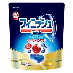 Finish Таблетки для посудомоечных машин Finish (с ароматом лимона) 42 шт., мягкая упаковка / 5