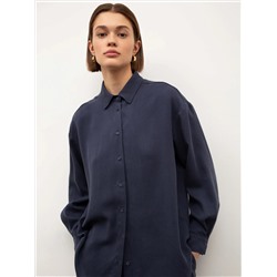 Рубашка однотонная  цвет: Темно-синий B2693/duia | купить в интернет-магазине женской одежды EMKA